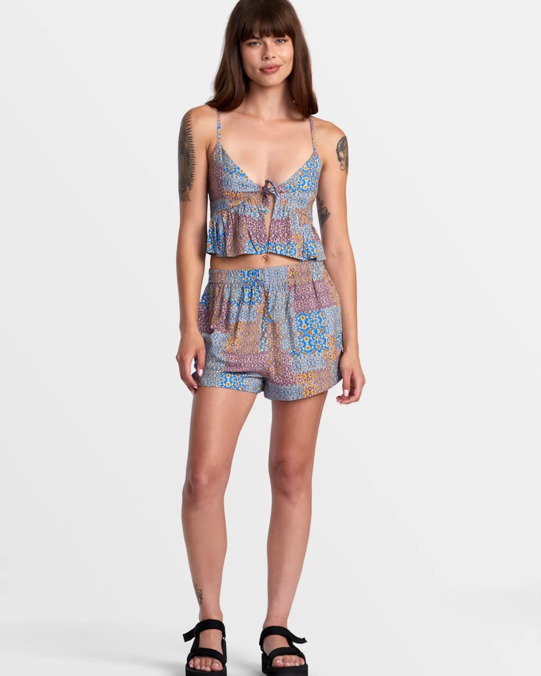 BRIDGETTE PEPLUM CROP TOP
