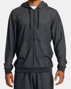 C-ABLE WAFFLE KNIT ZIP HOODIE