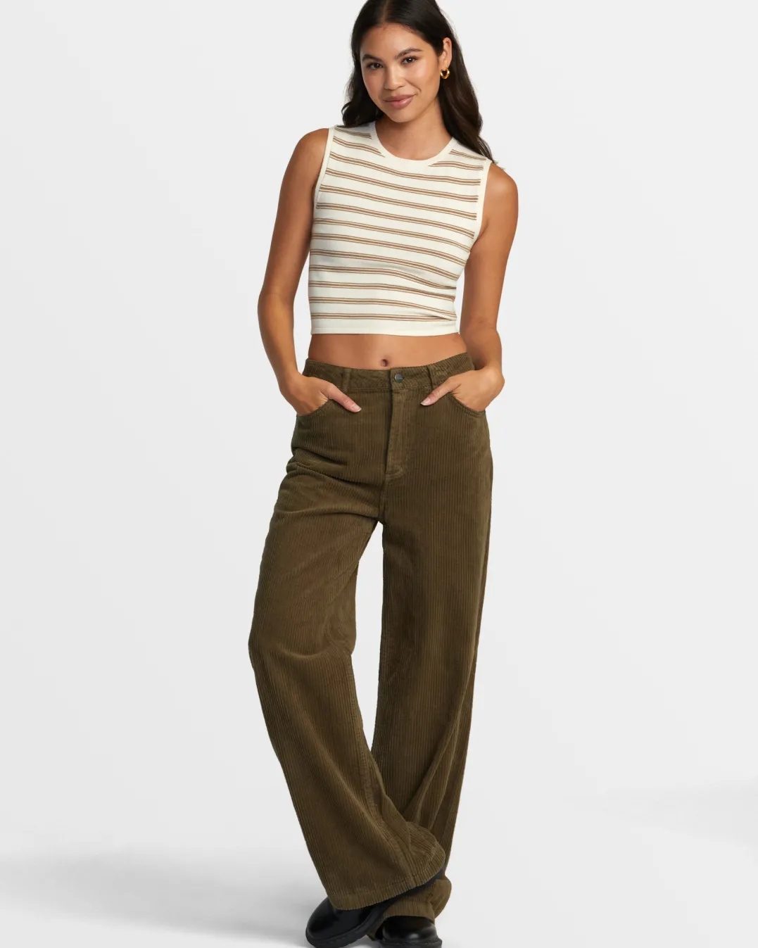 COCO CORDUROY WIDE LEG PANTS
