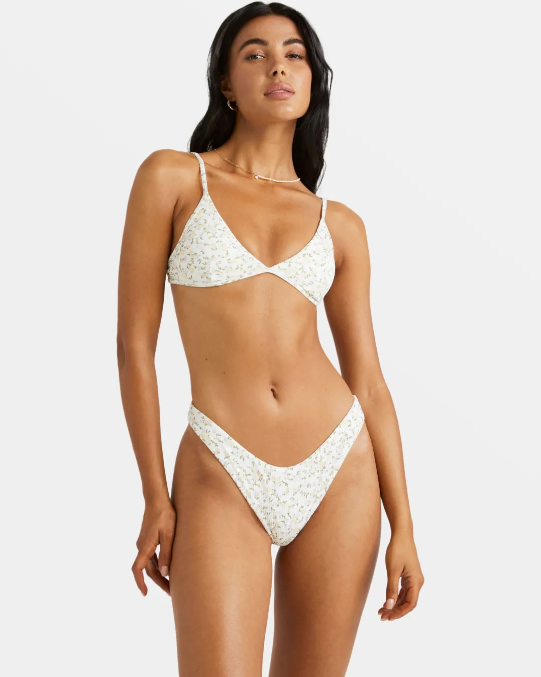 DITSY RIB TRI BIKINI TOP