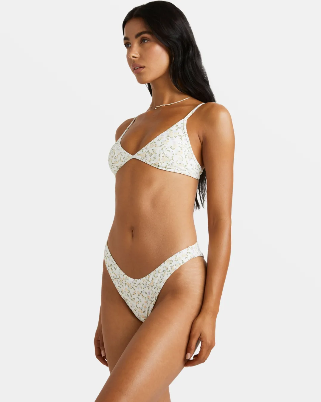 DITSY RIB TRI BIKINI TOP