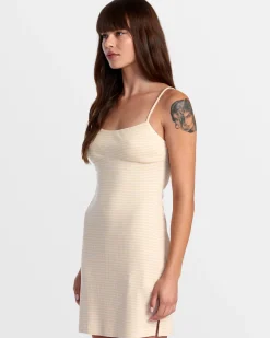DIXIE FITTED MINI STRIPE DRESS