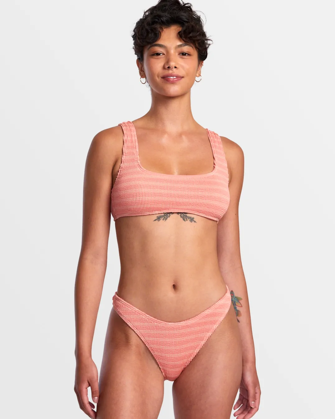 GROOVES STRIPE HIGH LEG FRENCH BIKINI BOTTOMS