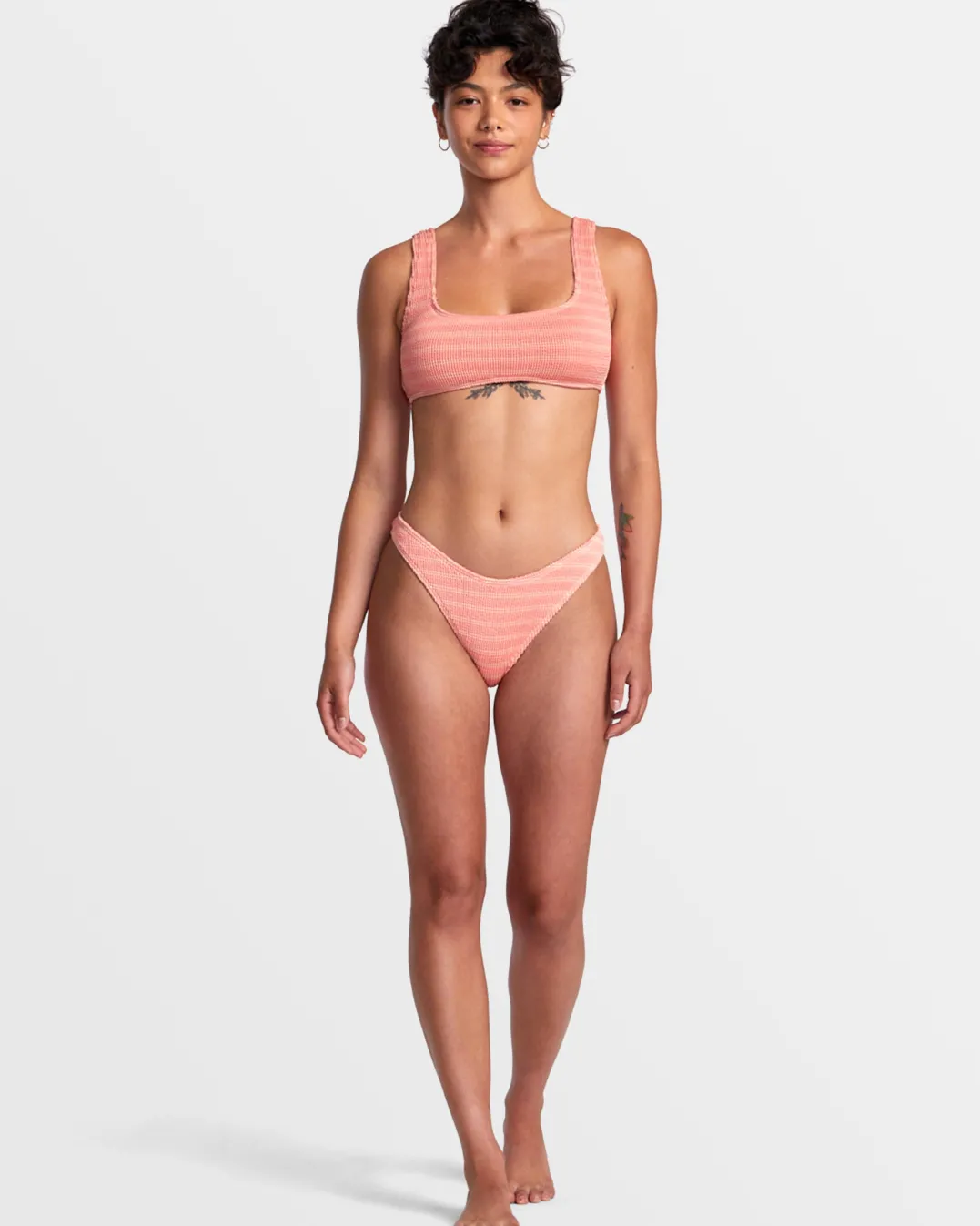 GROOVES STRIPE HIGH LEG FRENCH BIKINI BOTTOMS