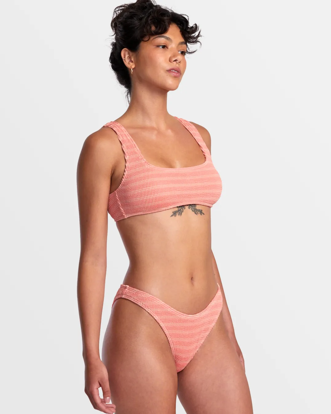 GROOVES STRIPE HIGH LEG FRENCH BIKINI BOTTOMS