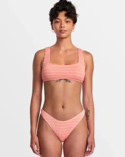 GROOVES STRIPE HIGH LEG FRENCH BIKINI BOTTOMS