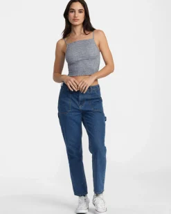 HOUNDSTOOTH REVIVAL CROPPED TANK TOP