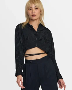 INVISIBLE MAN LONG SLEEVE CROP TOP
