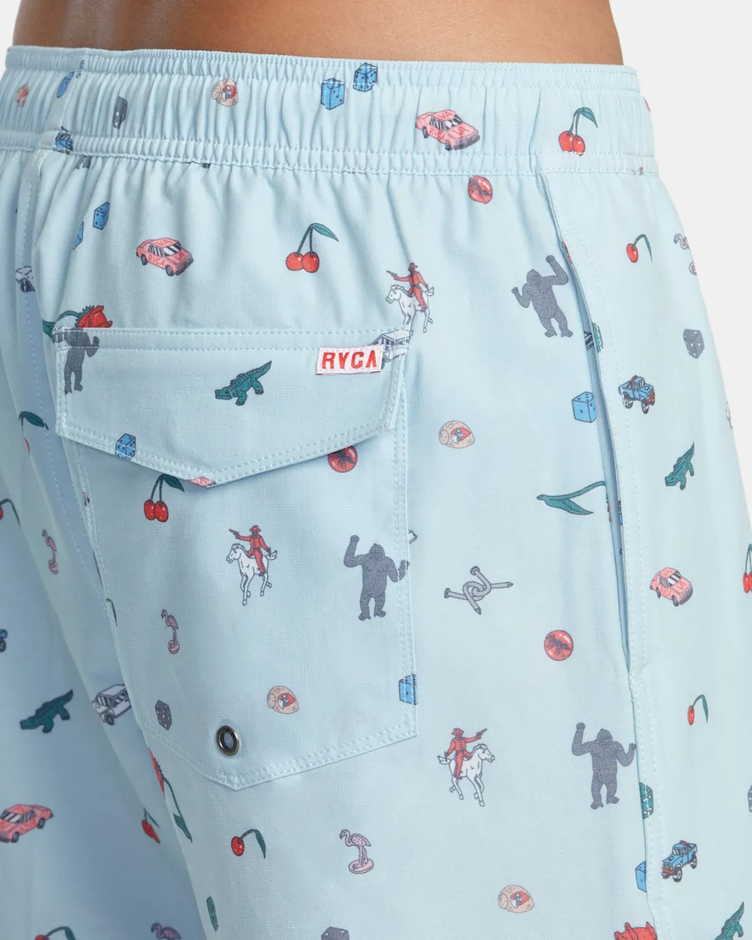 LUKE P ELASTIC WAIST BOARDSHORTS 17''