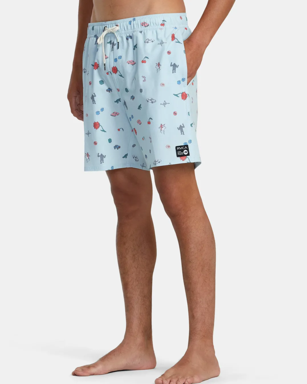 LUKE P ELASTIC WAIST BOARDSHORTS 17''