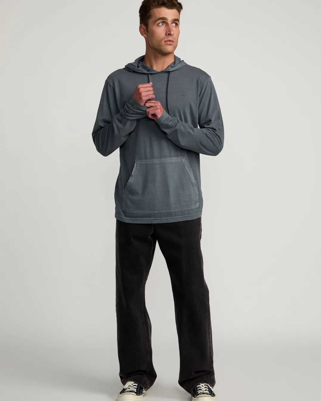 PTC PIGMENT HOODED LONG SLEEVE TEE