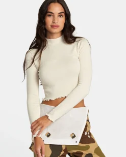 SAVED LONG SLEEVE LONG SLEEVE CROP TOP