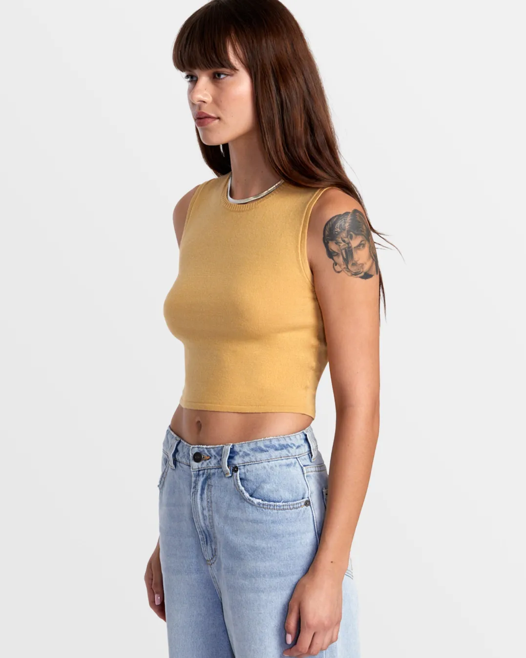 SELECTS SHIVER SWEATER TANK CREW NECK SWEATER