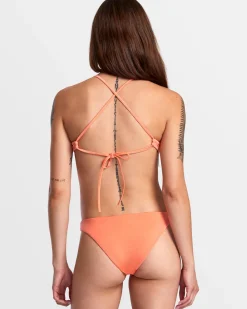SOLID SHIMMER CROSSBACK TRIANGLE BIKINI TOP
