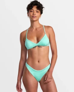 SOLID SHIMMER HIGH LEG FRENCH BIKINI BOTTOMS
