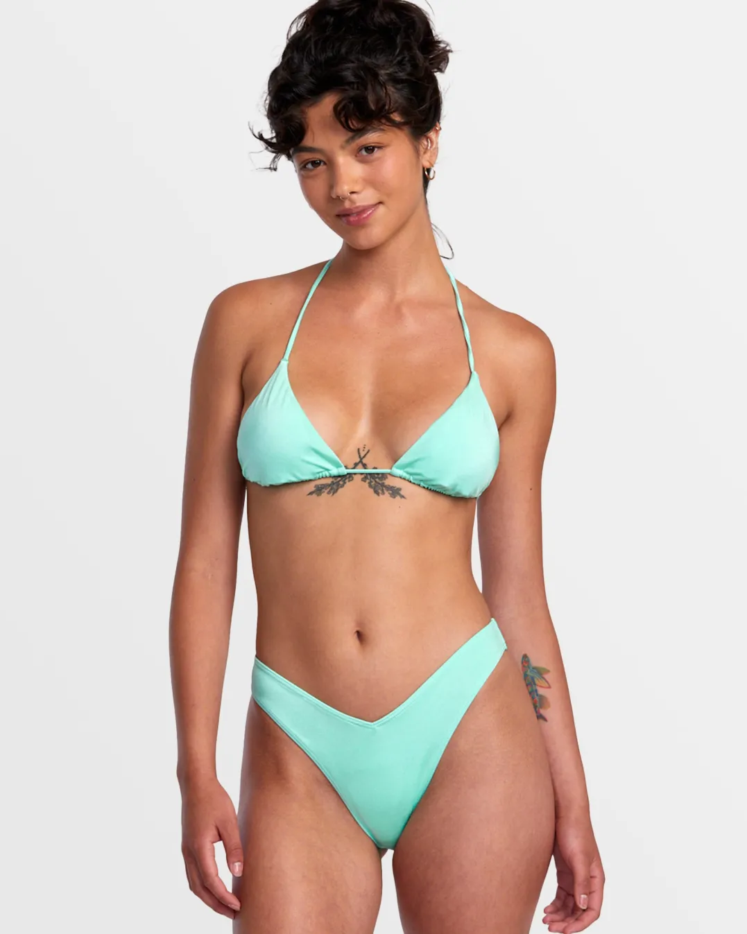 SOLID SHIMMER V-FRONT FRENCH BIKINI BOTTOMS