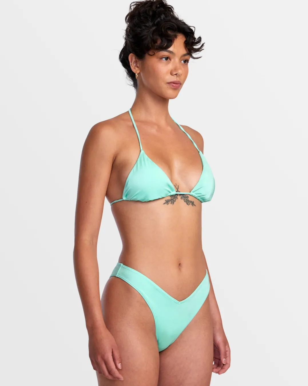 SOLID SHIMMER V-FRONT FRENCH BIKINI BOTTOMS