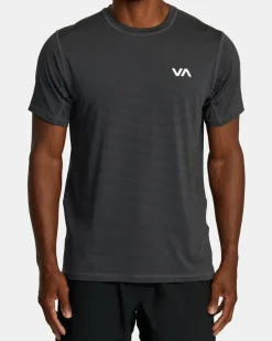 SPORT VENT STRIPE TECHNICAL SHORT SLEEVE TOP