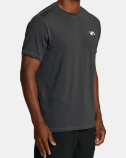 SPORT VENT STRIPE TECHNICAL SHORT SLEEVE TOP