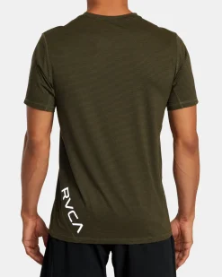 SPORT VENT STRIPE TECHNICAL SHORT SLEEVE TOP