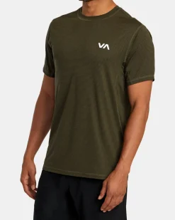 SPORT VENT STRIPE TECHNICAL SHORT SLEEVE TOP
